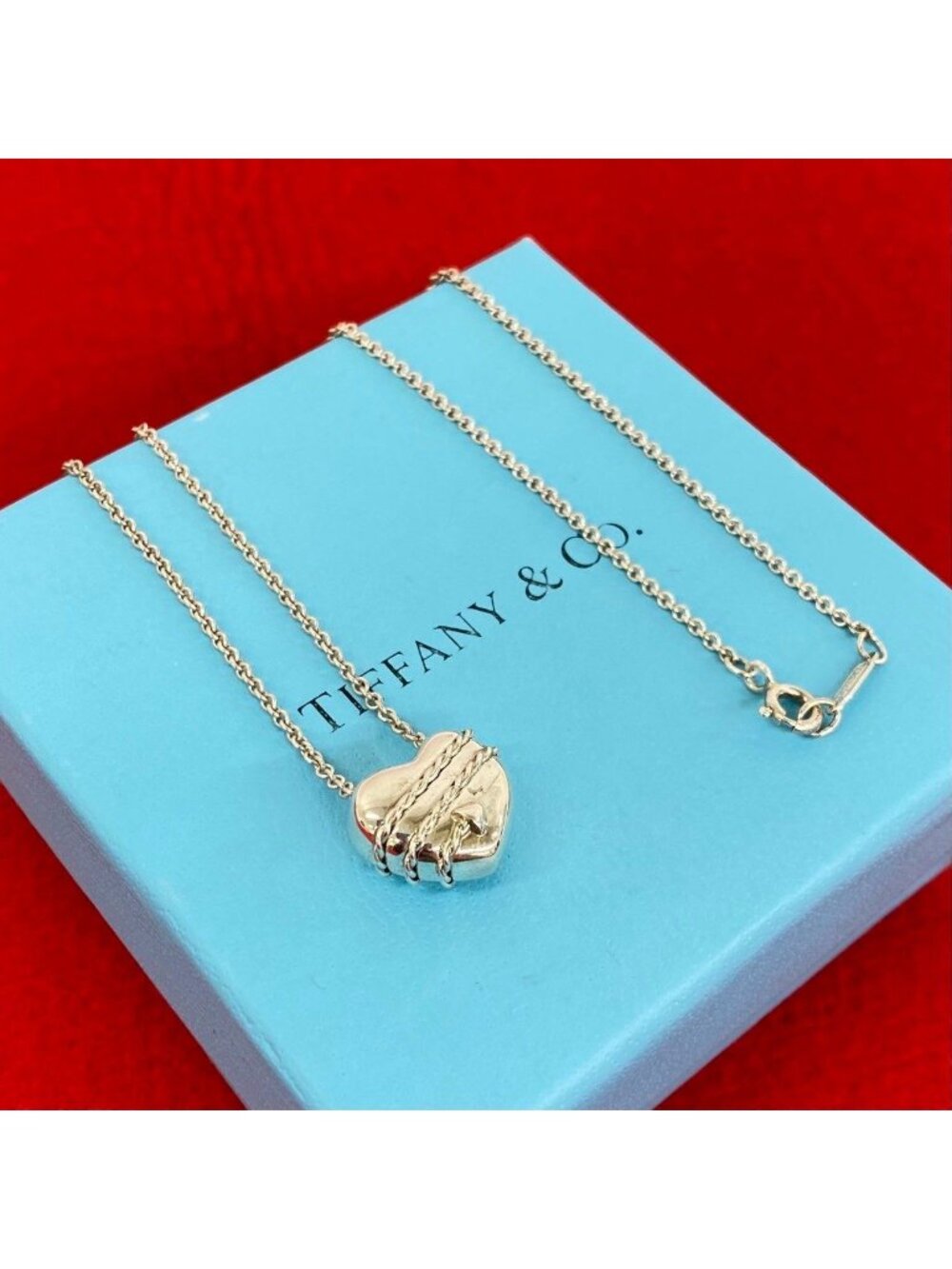 Tiffany & Co Vintage Heart & Arrow Necklace 925 Sterling Silver